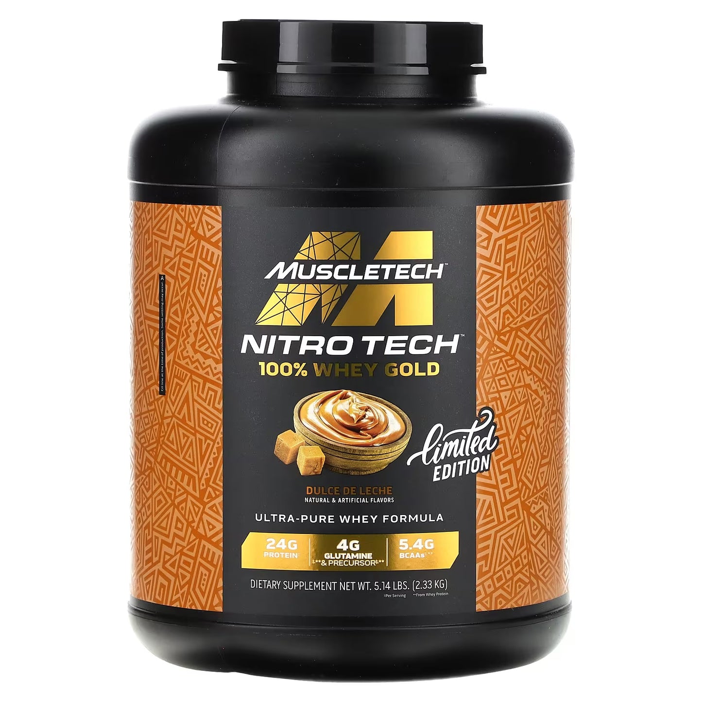Nitro-Tech® 100% Whey Gold, Limited Edition, Dulce de Leche, 5.14 lbs (2.33 kg)
