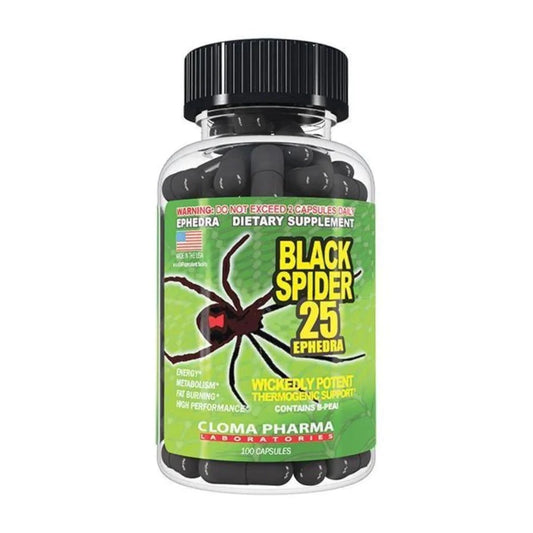 Cloma pharma, Black Spider, 100 Capsules, 100 Servings