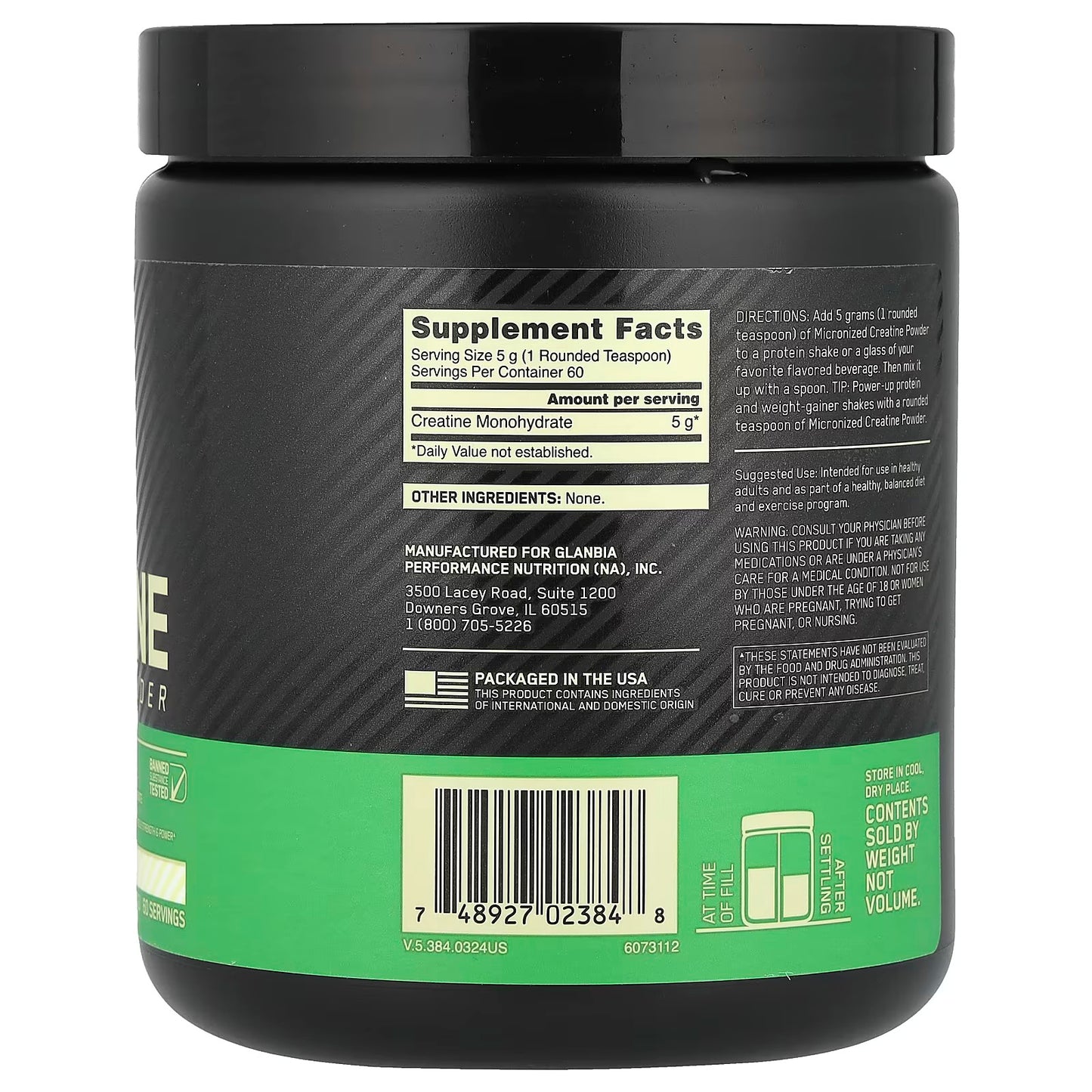 Optimum Nutrition Micronized Creatine Powder